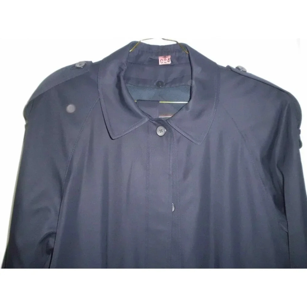 "CLASSIC" Label Size 16 Navy Blue Trench Raincoat Jacket Coat